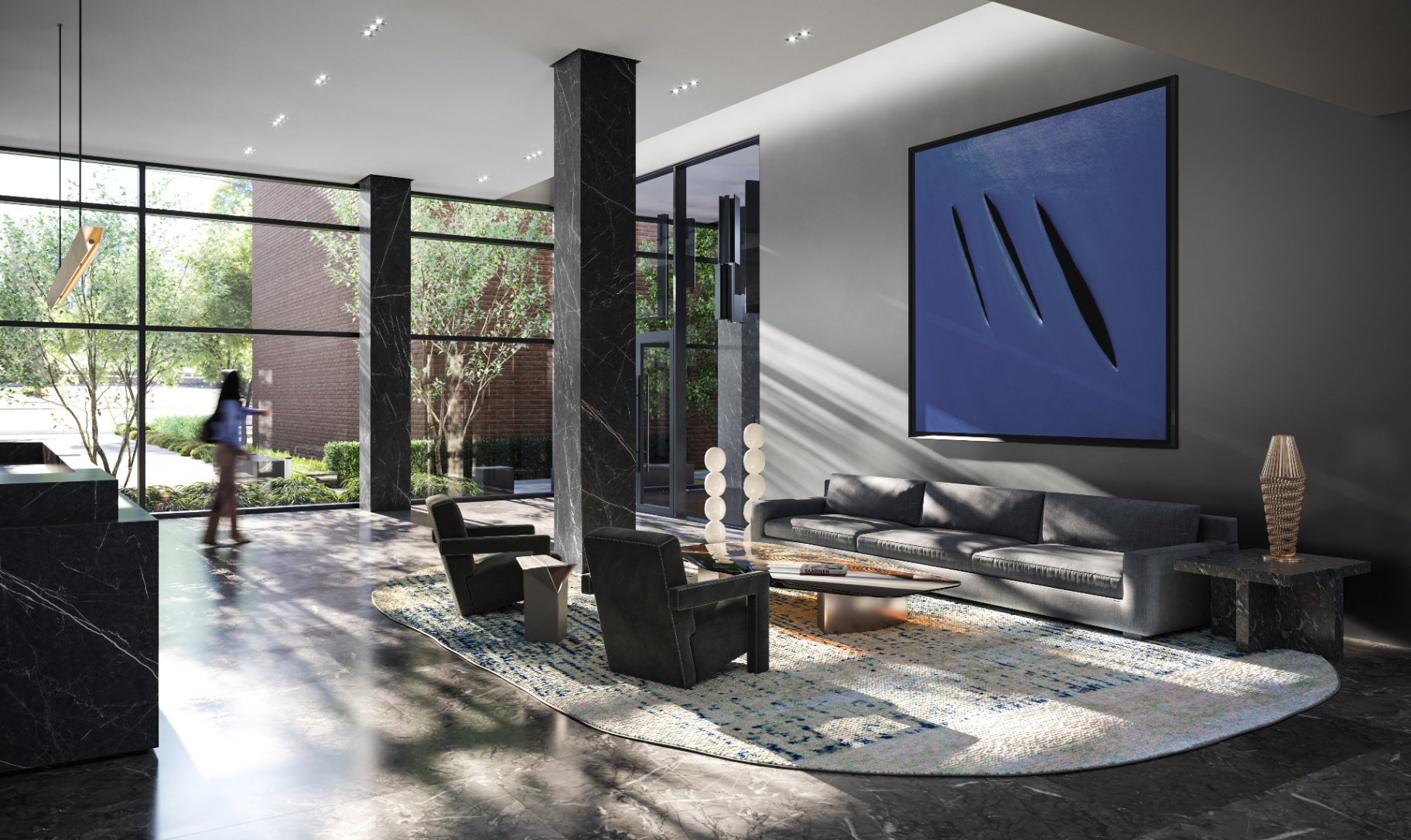 Lobby II — lounge zone with LV seating around Anemona table
